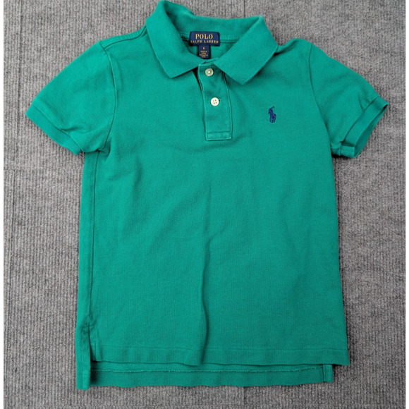 Polo Ralph Lauren Shirt Boys 5 Set of 3 Preppy Classic Timeless Blue Green Logo - Picture 3 of 13